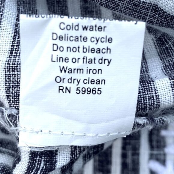 HiHo Blue & White Striped Linen Dress w/Embroidered Details. Size XS. EUC! - Picture 5 of 5